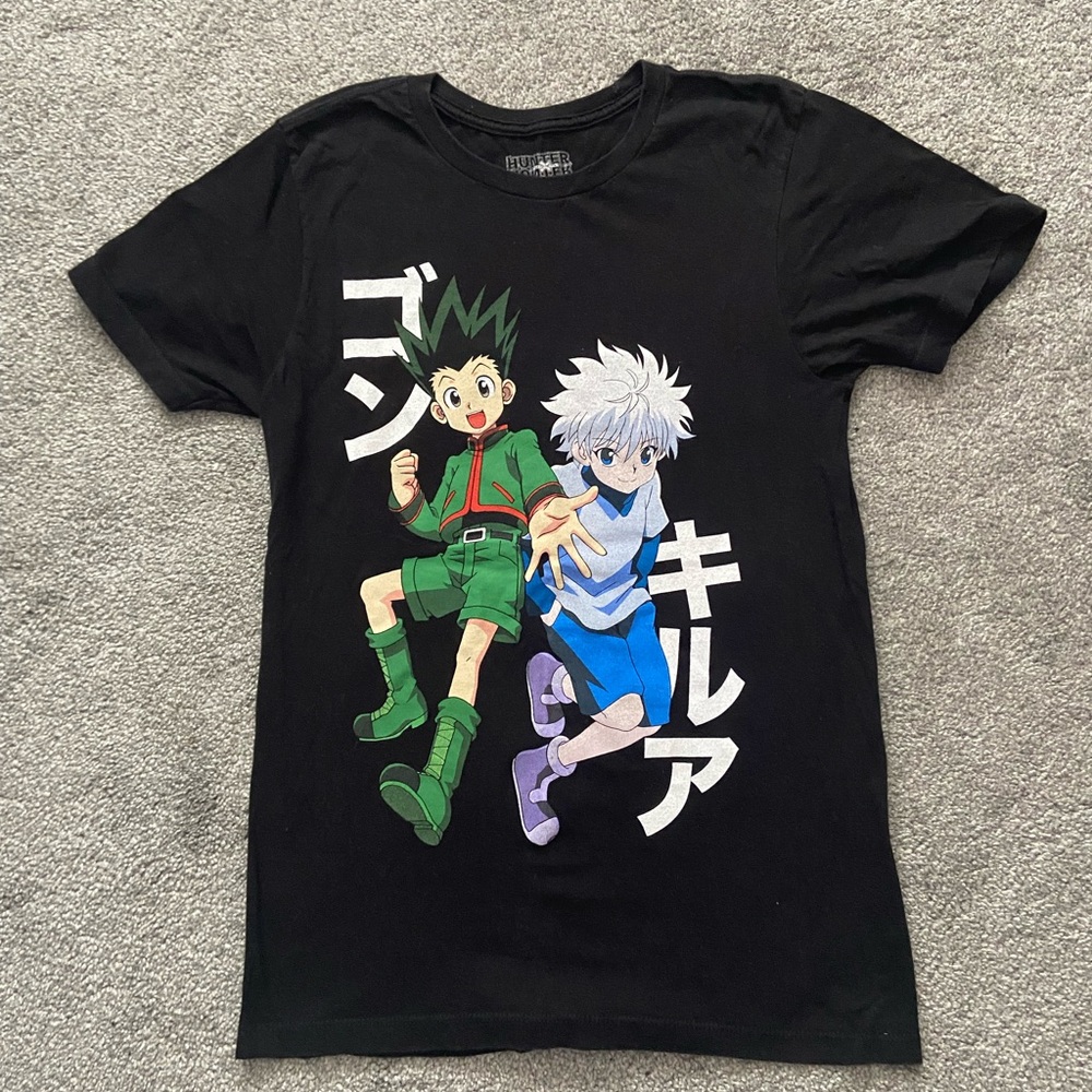 Hunter x Hunter Gon and Killua Graphic black T-Shirt anime size small